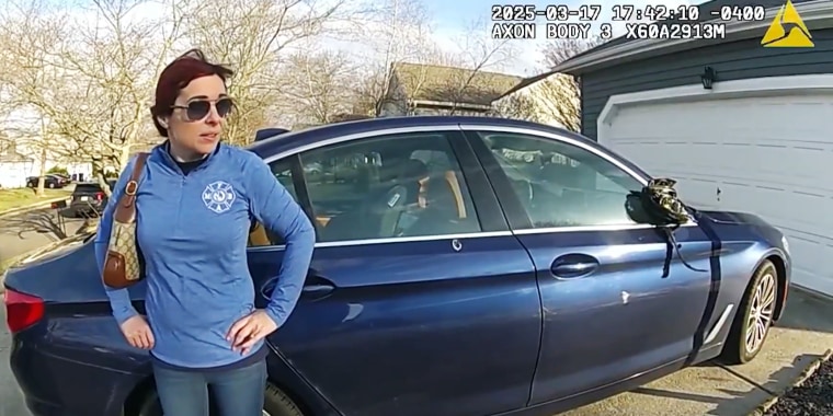 Mayor​ Gina LaPlaca⁣ during her arrest.