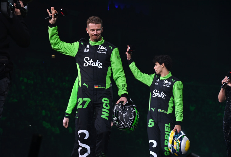 Nico Hulkenberg and Gabriel Bortoleto of Kick Sauber.