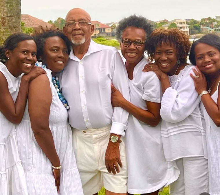 Deborah Roberts with her family and brother Jackie Bryant.