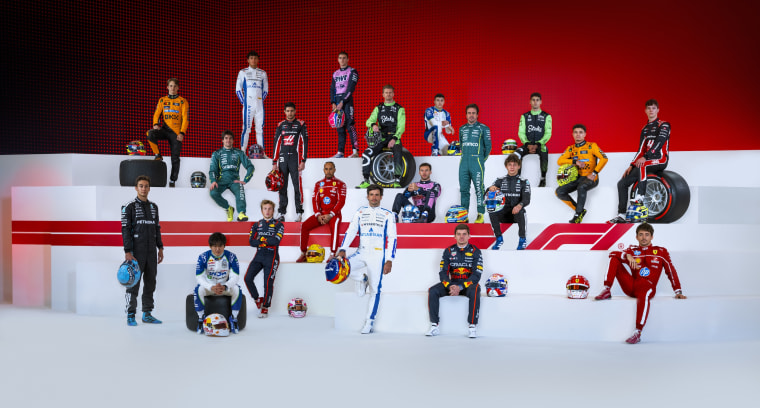 The 2025 Formula 1 drivers at Bahrain International Circuit on Feb. 26, 2025.