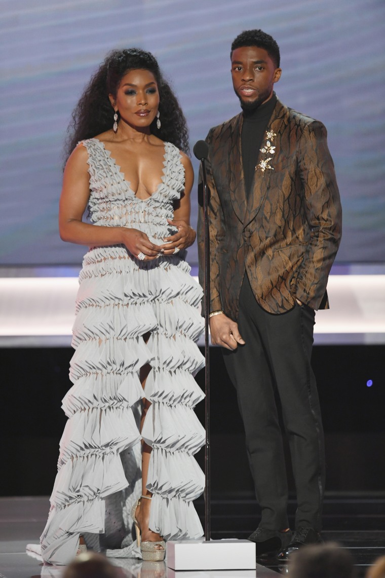 Angela Bassett and Chadwick Bosema