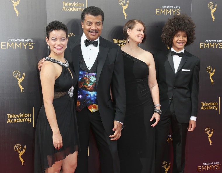 Neil deGrasse Tyson and his  family 