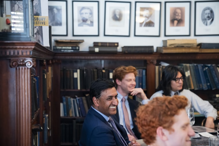Rep. Ro Khanna attends an Yale University undergraduate political union dinner