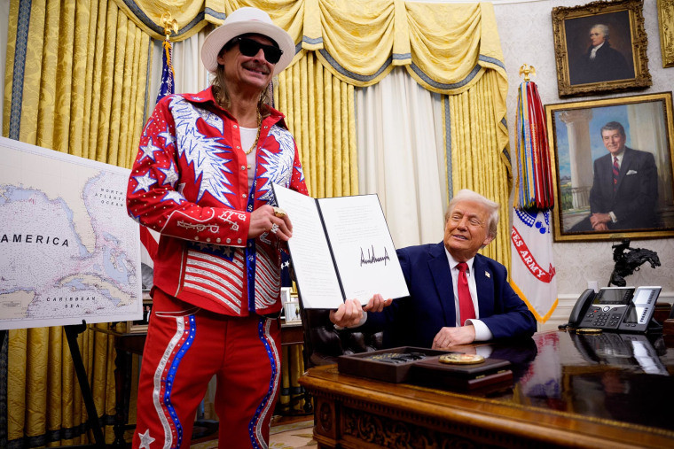 President Trump Signs Executive Orders In The Oval Office