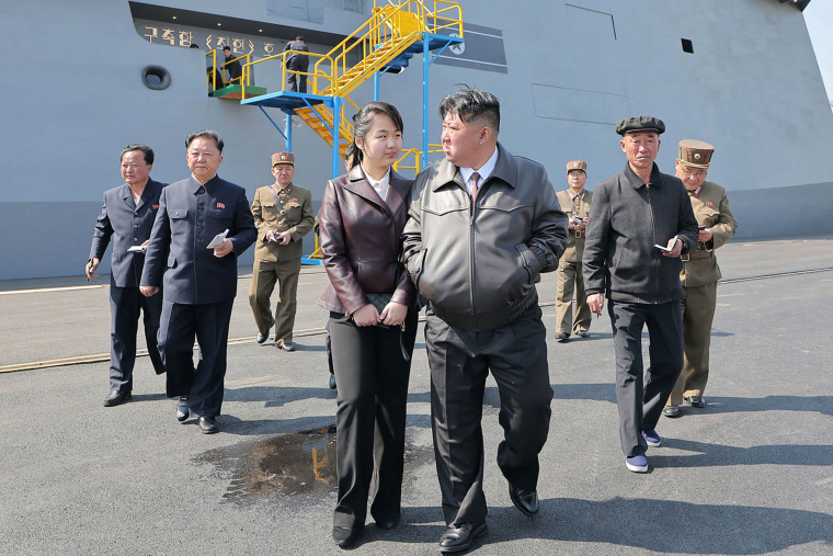 Kim Jong Un North Korea weapons system from North Korea's latest destroyer, the Choe Hyon