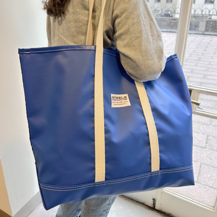 Steele blue nylon bag