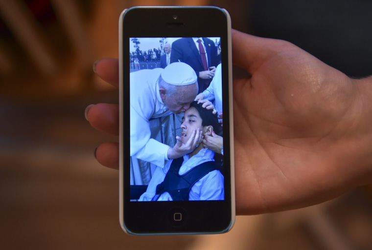 ELVERSON, PA - OCTOBER 7: A video still frame of Pope Francis k