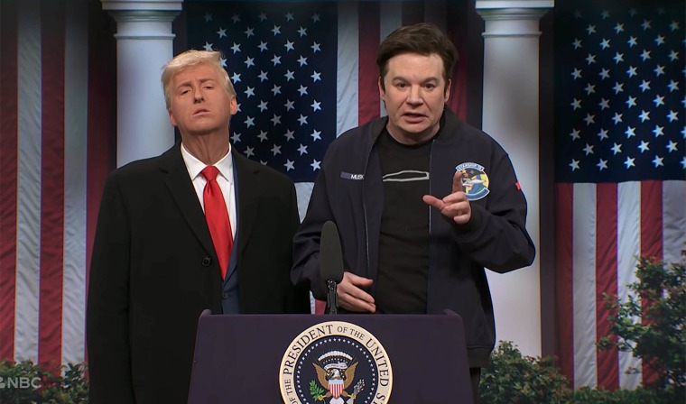 Mike Meyers como Elon Musk en SNL.