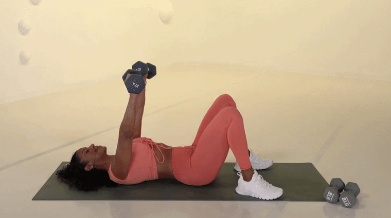 Supine chest press.