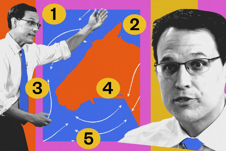 Photo illustration of Steve Kornacki