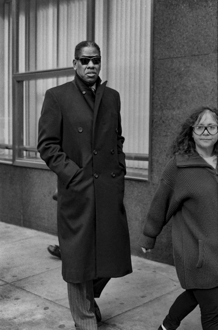 André Leon Talley in New York circa 1986, after attending the Calvin Klein fall fashion show.