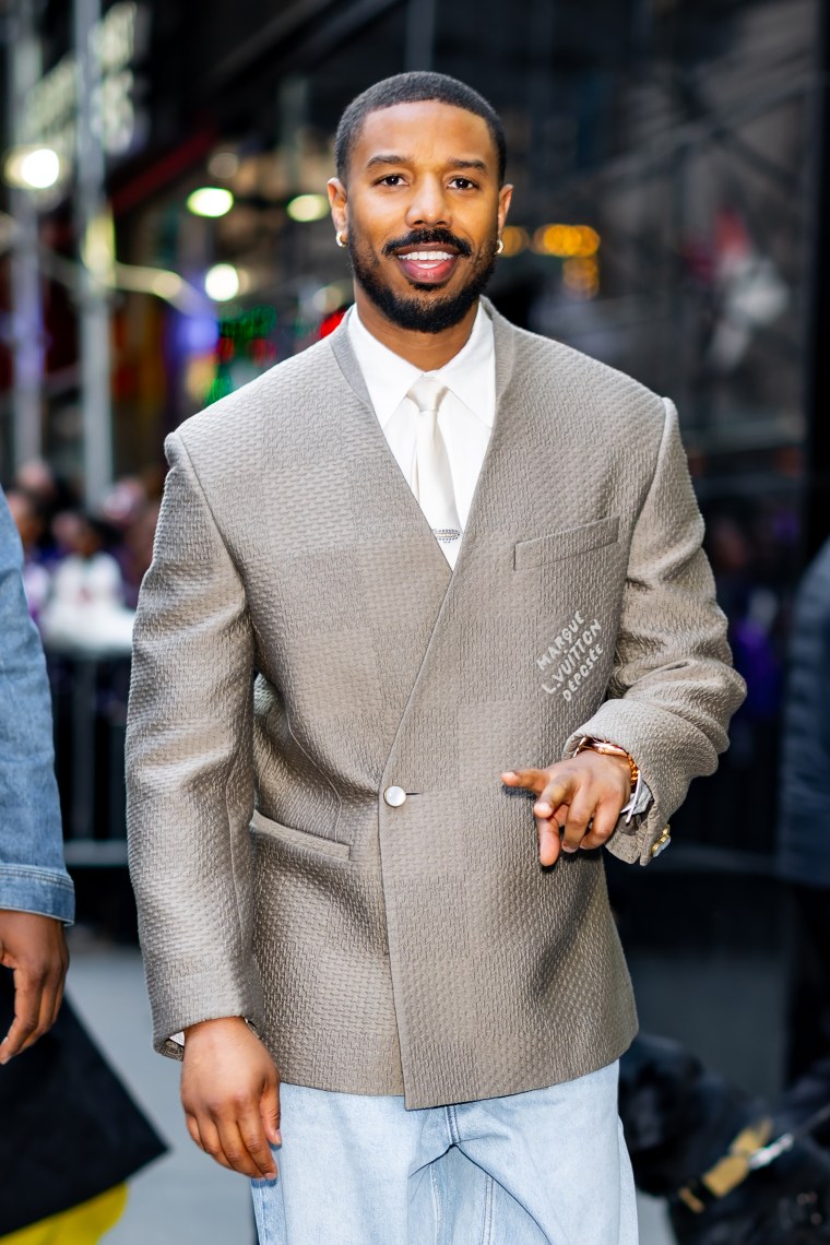 Michael B. Jordan promoting his new film "Sinners" in New York on April 2, 2025.