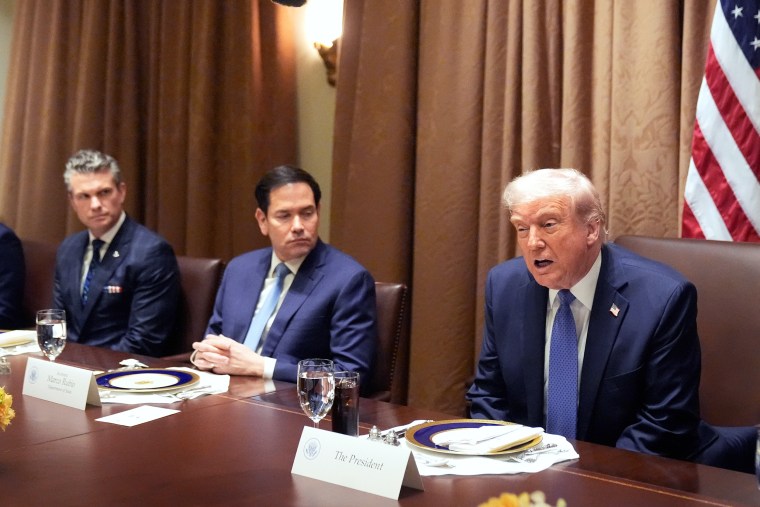Donald Trump Marco Rubio and Secretary of Defense Pete Hegseth politics political politician