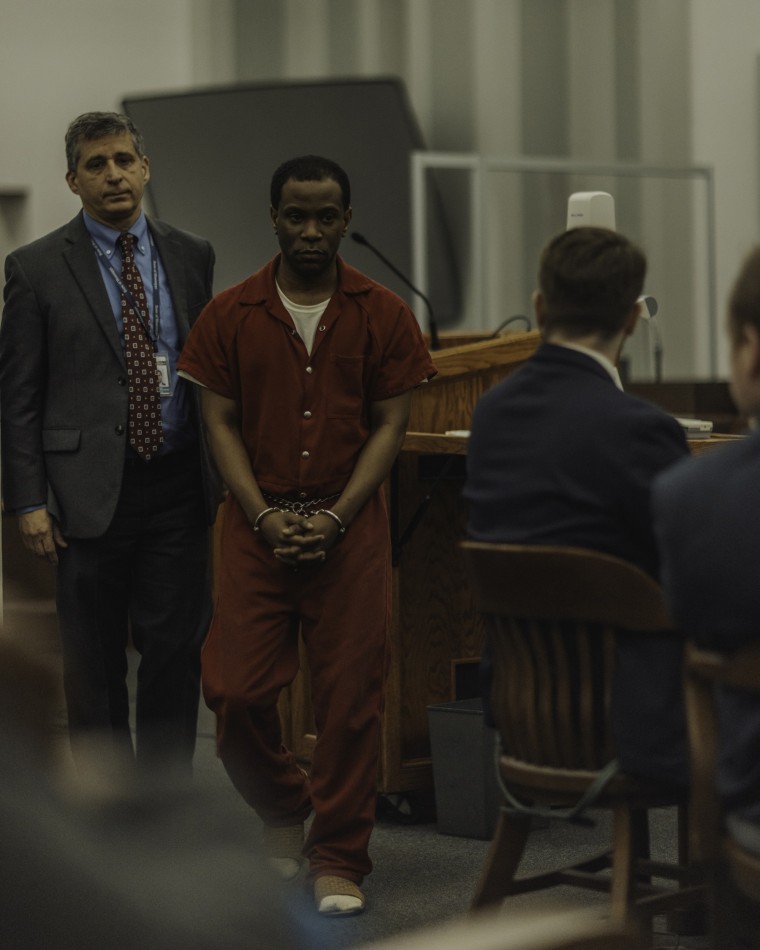 Sinatra Jordan in court with his public defender Andre de Gruy on March 10, 2025.