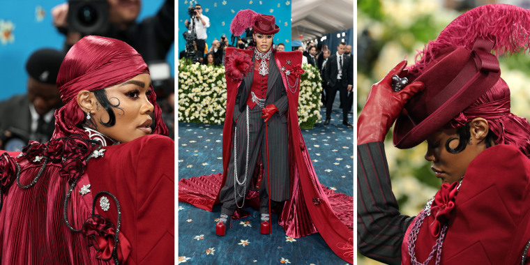 Teyana Taylor attends the 2025 Met Gala Celebrating "Superfine: Tailoring Black Style" at Metropolitan Museum of Art on May 5, 2025 in New York.