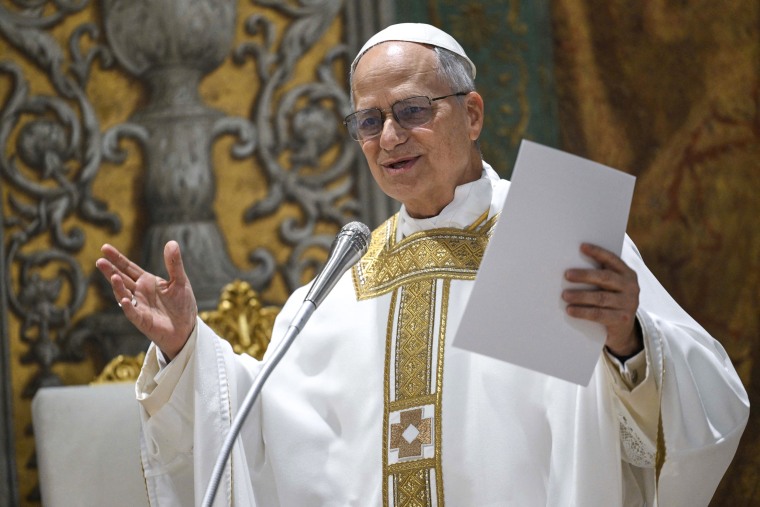 Image: Pope Leo XIV during a mass