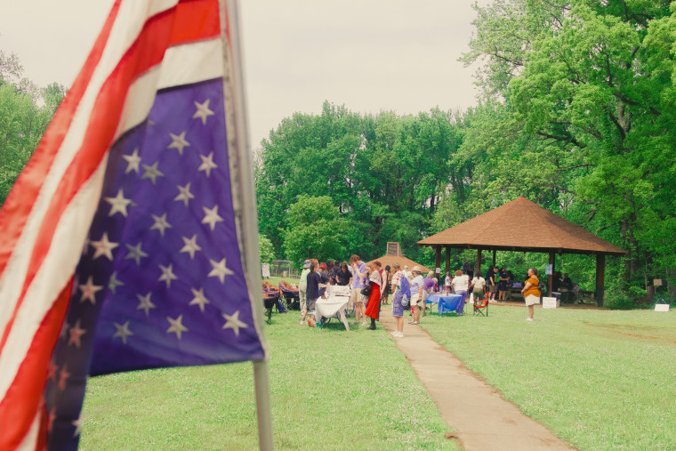 Memphians gather for a rally at T.O. Fuller State Park, just over a mile from the xAI facility.