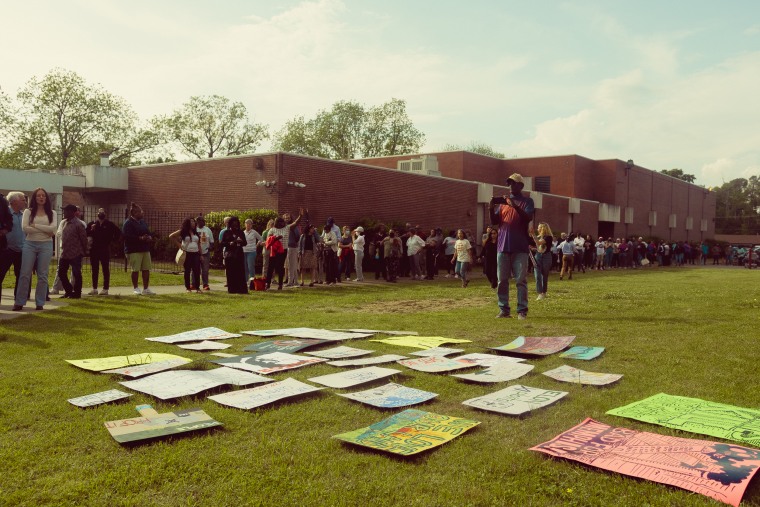 Attendees at a recent hearing about xAI's methane gas turbines were asked to leave their protest signs outside.