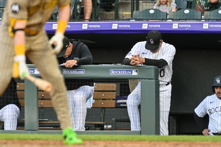 Bud Black is on the upper shelter step down