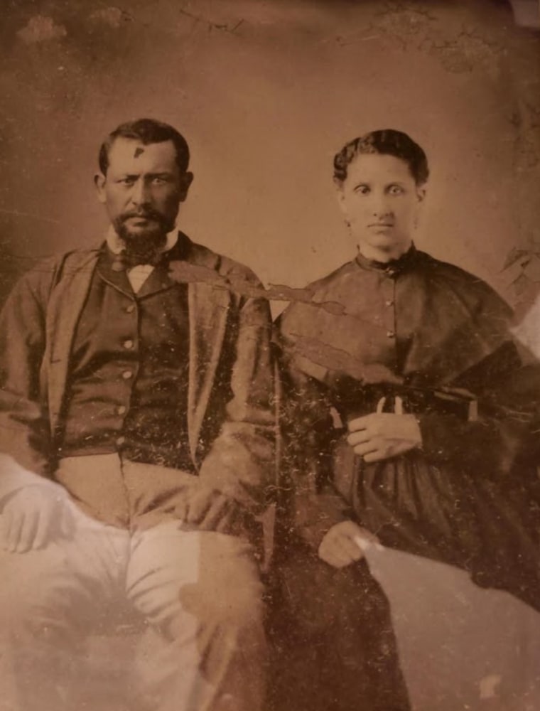 Pope Leo’s great-great-grandmother's nephew Louis BarthelemyLemelle and his wife Thomascine Lemelle, circa 1882