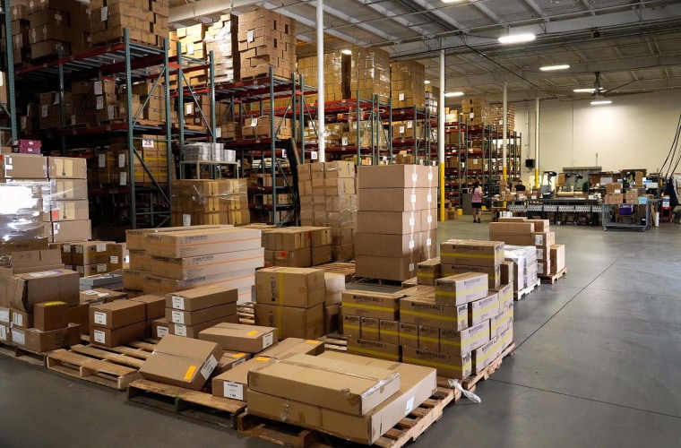 The fulfillment area of C.M. Paula Co. in Mason, Ohio