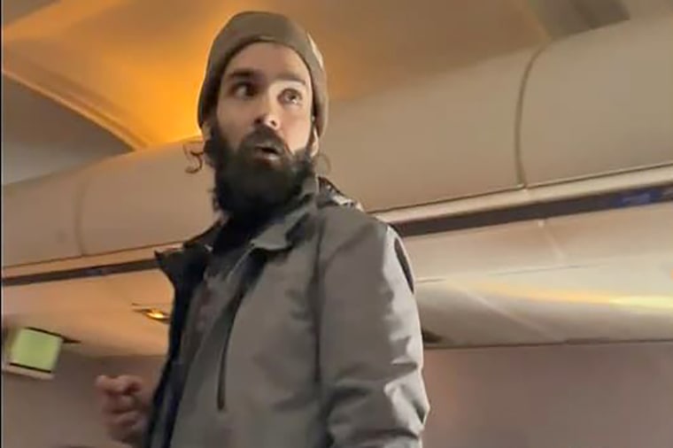Francisco Severo Torres during a United Airlines flight from Los Angeles to Boston.