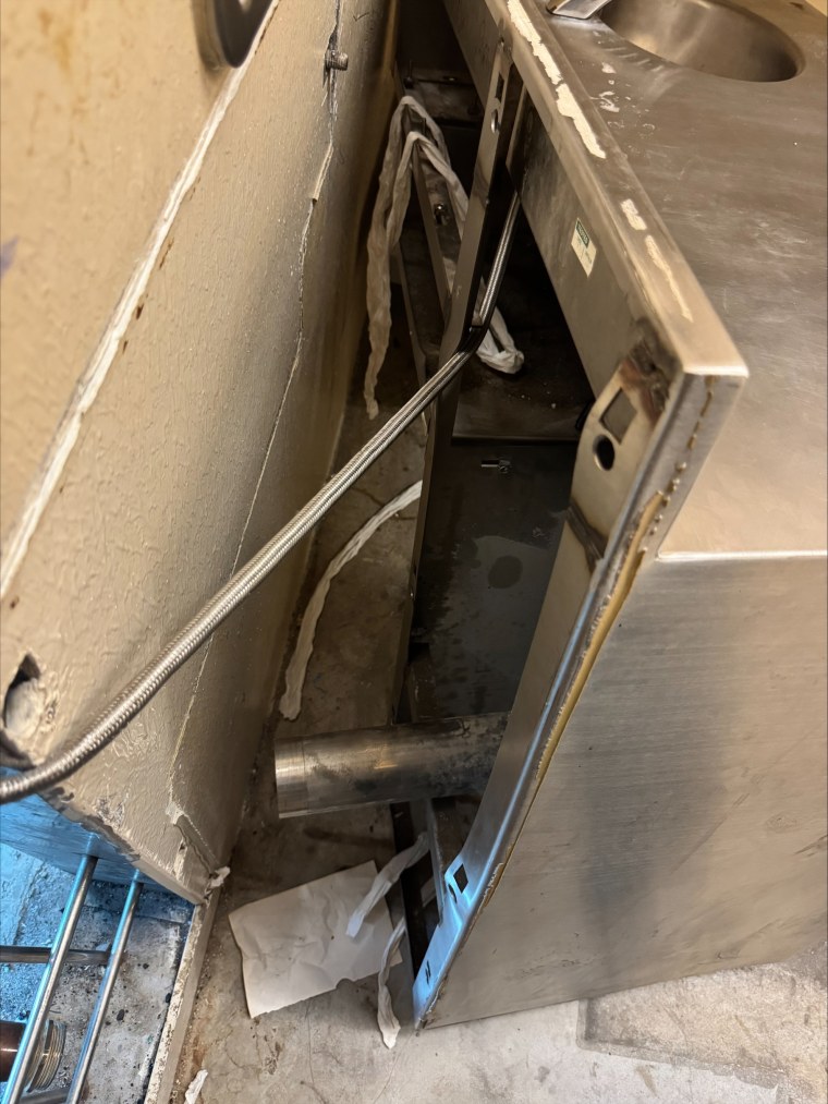 Inside of a prison cell where the escape is believed to have happened, at Orleans Parish Justice Center on May 16, 2025.