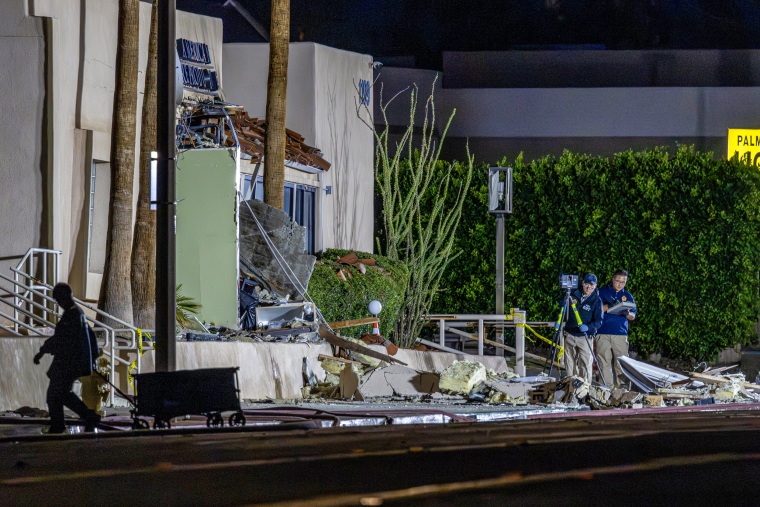 Site of the explosion in Palm Springs.