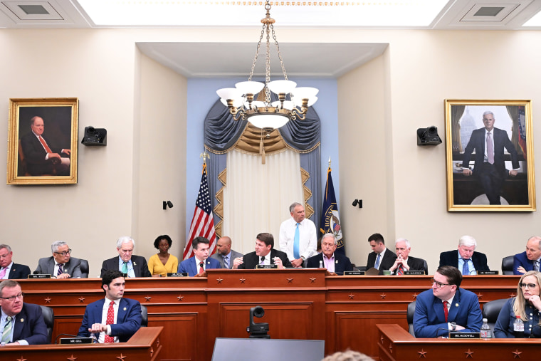 The House Budget Committee during a meeting at the US Capitol.