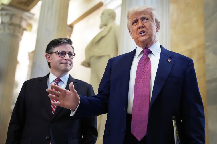 President Donald Trump and Speaker of the House Mike Johnson