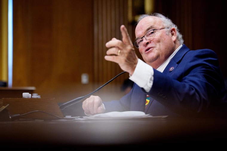 Former Rep. Billy Long, R-Mo., President Donald Trump's nominee to be Internal Revenue Service Commissioner, speaks during a Senate nomination hearing on May 20, 2025.
