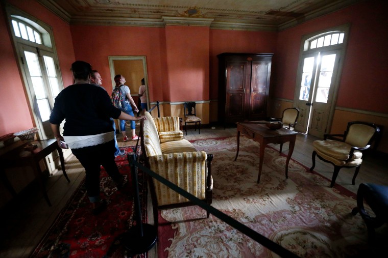 Visitors in the main plantation house