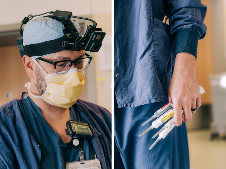 The wearable camera scans syringe and vial labels
