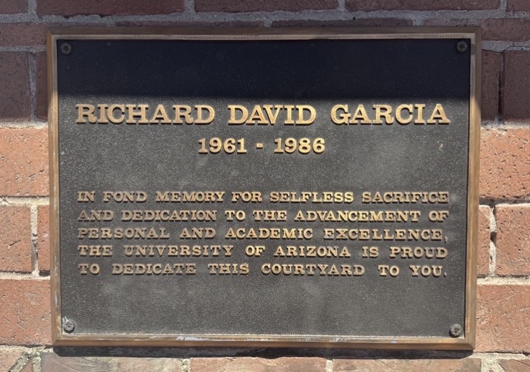 Plaque outside the Graham-Greenlee dorm