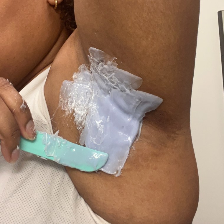 Applying the Sliick wax.