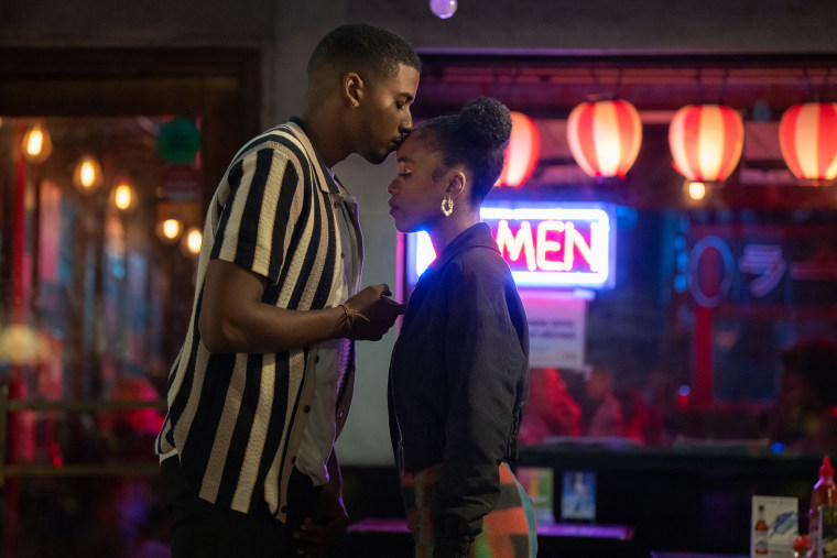 Michael Cooper Jr. como Justin Edwards y Lovie Simone como Keisha Clark "Para siempre."