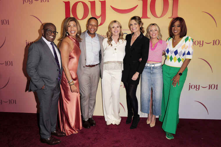 Al Roker, Hoda Kotb, Craig Melvin, Jenna Bush Hager, Savannah Guthrie, Dylan Dreyer, and Gayle King at Hoda Kotb's Joy 101 Launch Event.