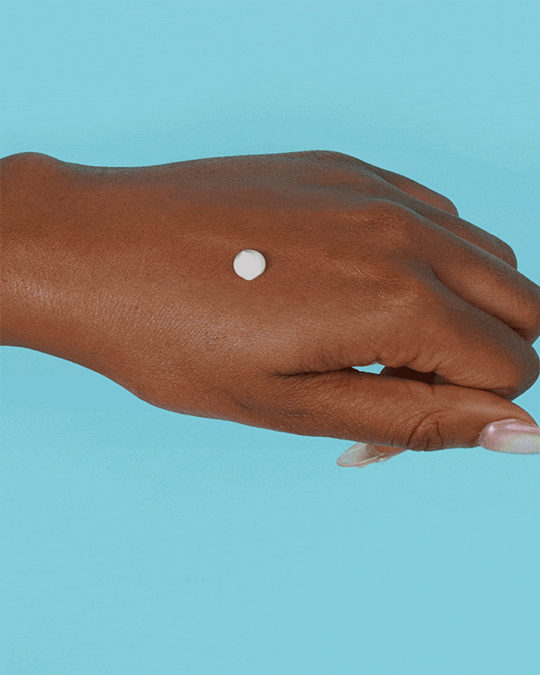 GIF of someone blending Round Lab’s sunscreen into their hand seamlessly