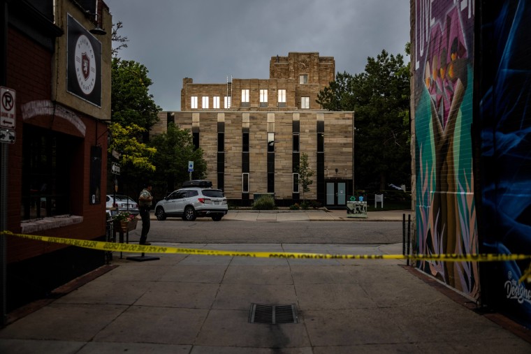 Image: Boulder County Government Building shown after an attack.