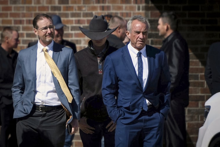 Health and Human Services Secretary Robert F. Kennedy Jr., right, stands with Dr. Ben Edwards,