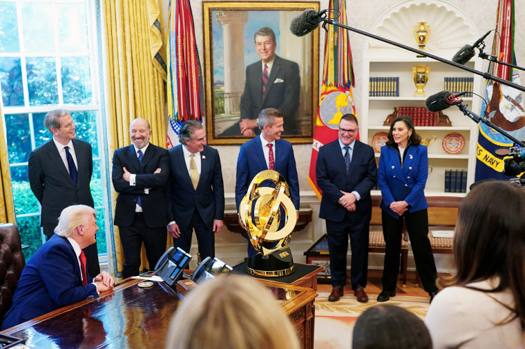 Michigan Gov. Gretchen Whitmer was in the Oval Office with Trump on April 9, for an uncomfortable moment when he called for Justice Department investigations of people who have criticized him.