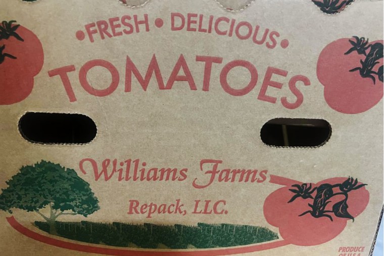 A Williams Farms Ripac LLC Salmonella é lembrada alguns tomates devido à potencial poluição de Salmonella. 