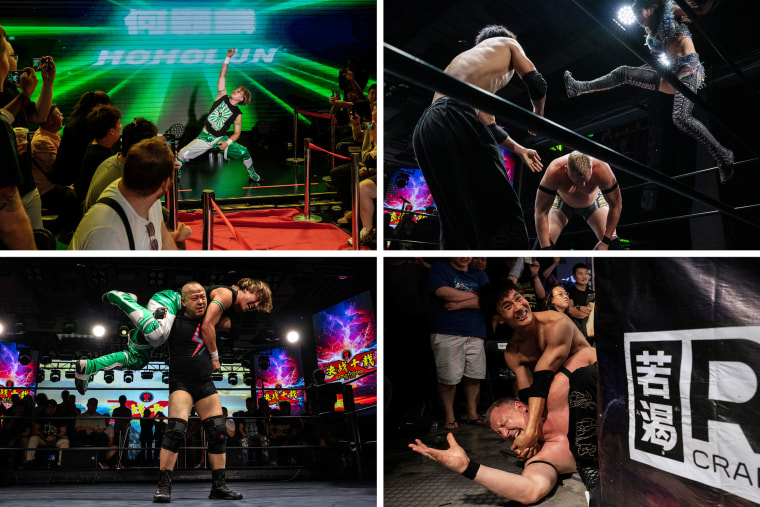 Wrestling in Beijing, China. 