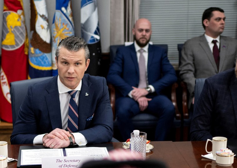 U.S. Secretary of Defense Pete Hegseth hosts bilateral exchange with Saudi Defense Minister Prince Khalid bin Salman, in Washington