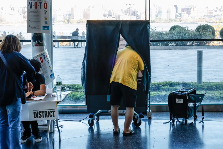 A polling place in New Jersey