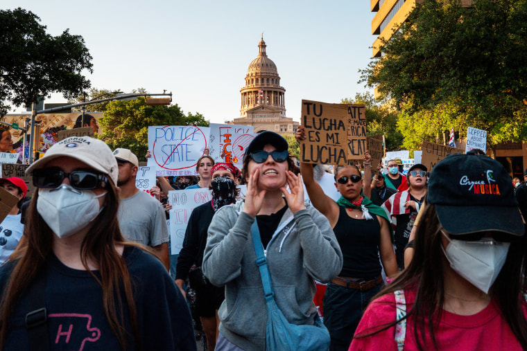 Image: Protestors Rally At Texas State Capitol Against ICE Raids And Deportations