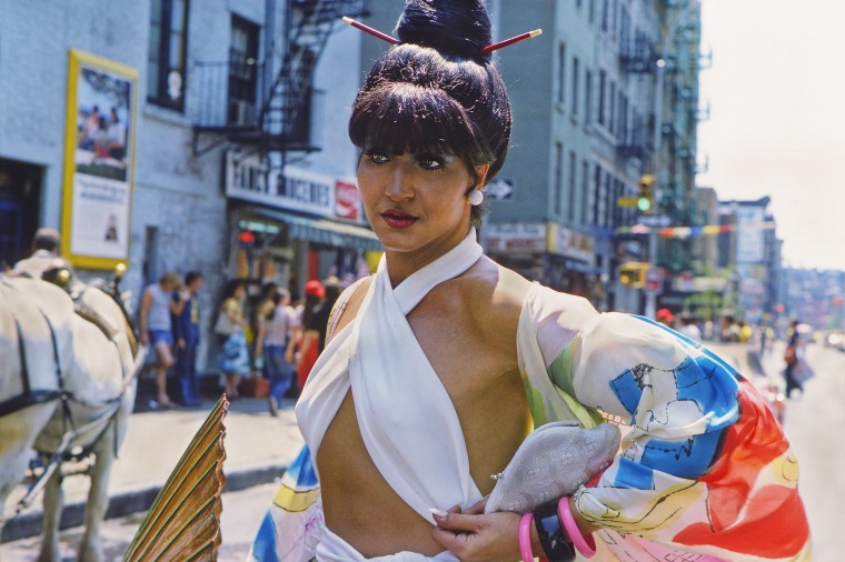A photo taken at the beginning of the Gay Liberation Parade in New York City in 1976.