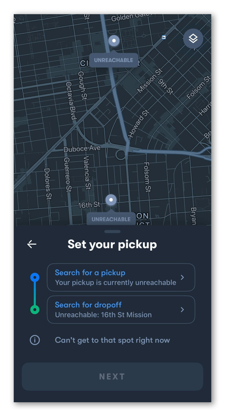 Uma captura de tela tirada de Wemo One App para quinta -feira de manhã mostrou algumas partes de São Francisco, incluindo a área ao redor da prefeitura