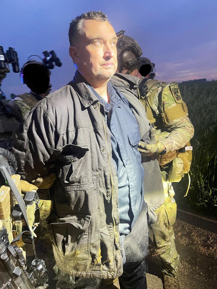 Vance Boelter during his arrest in Sibley County, Minnesota, on Sunday.