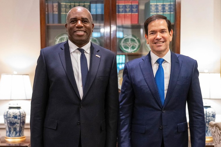 British Foreign Secretary David Lammy and US Secretary of State Marco Rubio at the White House yesterday.